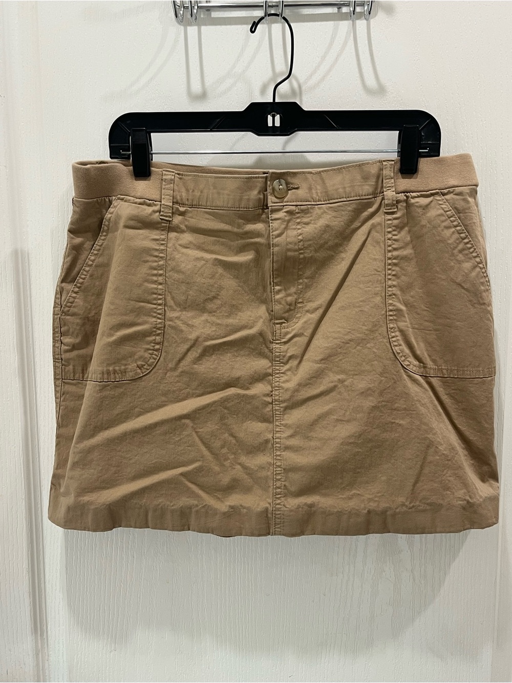 Lees Casual Women's Khaki Cotton Blend Skirt Size 15